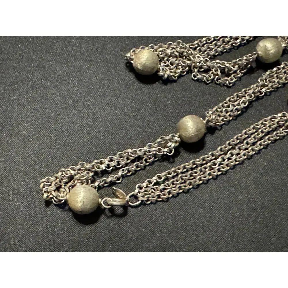 Vintage 925 Silver 3 Strand 30in 43 Grams